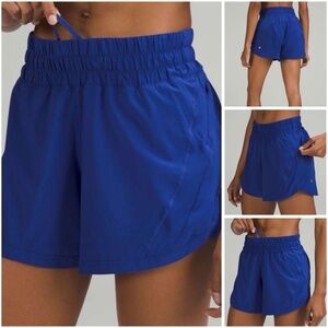 Lululemon Women Size 8 Track That Mid-Rise Lined Short 5" Psychic Royal Blue